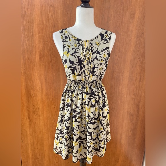 Zara Basic Sleeveless Black, flower print Dress Size M / never worn. Without tag - Picture 8 of 10